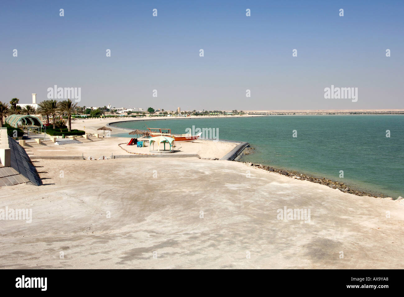 Le front de mer de l'Al Khor village de pêcheurs au Qatar. Banque D'Images