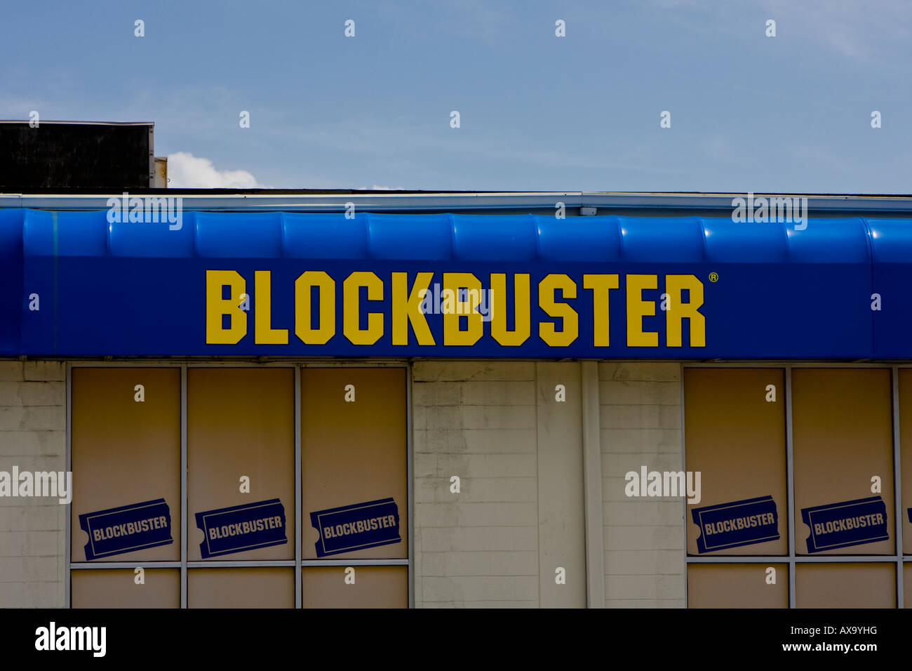 Blockbuster Video Store Se connecter Banque D'Images