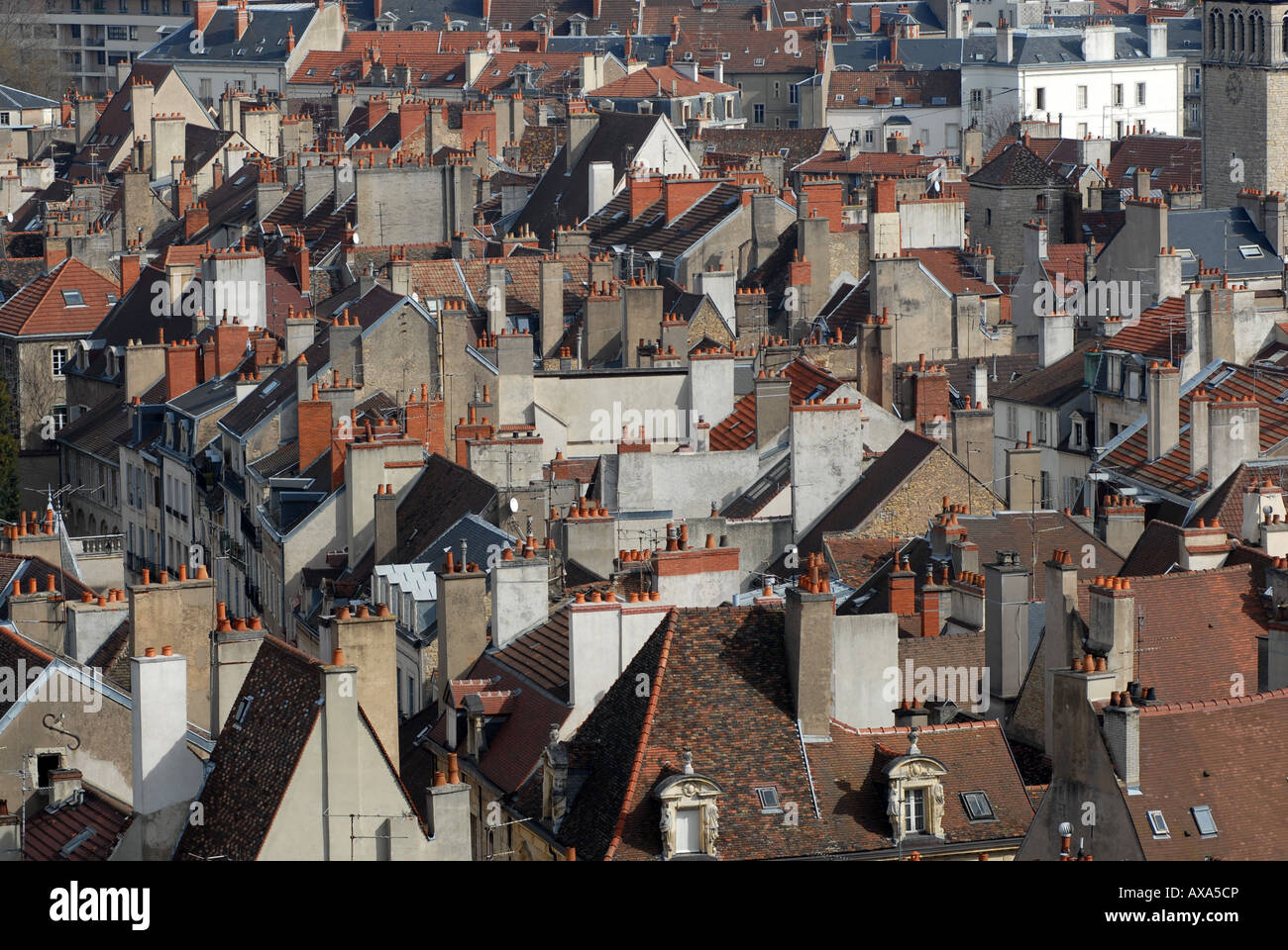 Des toits et des cheminées à Dijon Bourgogne France Banque D'Images