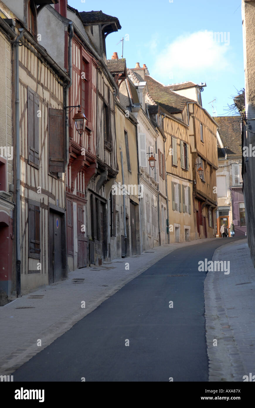 Rue Sous Murs à Auxerre en Bourgogne France Banque D'Images