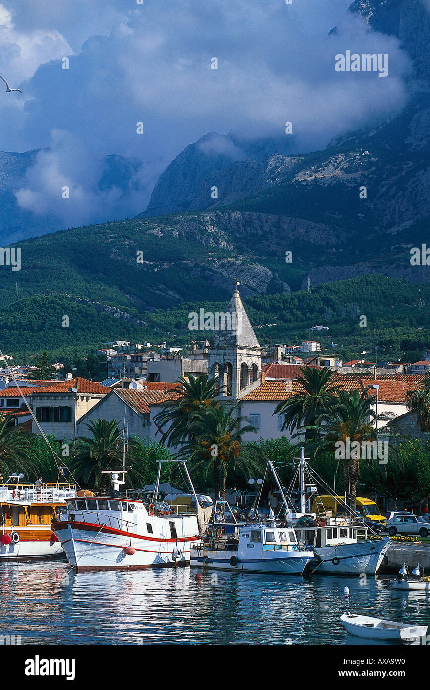 Port de Makarska Riviera de Makarska, Croatie Banque D'Images
