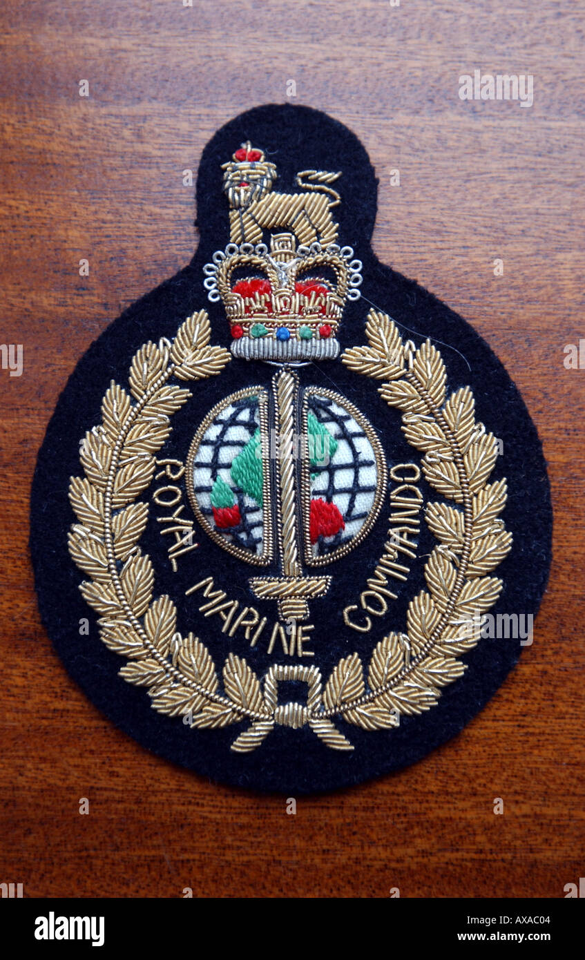 Close up d'un insigne Royal Marine Commando Banque D'Images