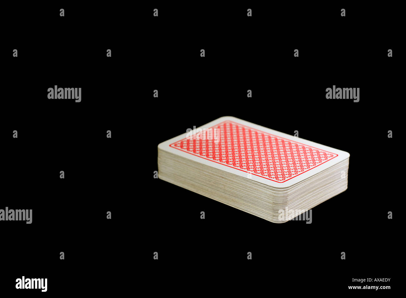 Un jeu de cartes sur un fond noir Banque D'Images