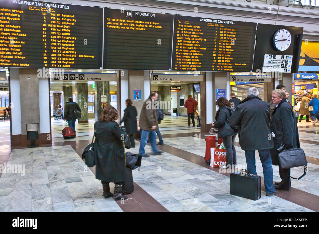 Suède STOCKHOLM STOCKHOLM CENTRAL RAILWAY STATION Banque D'Images