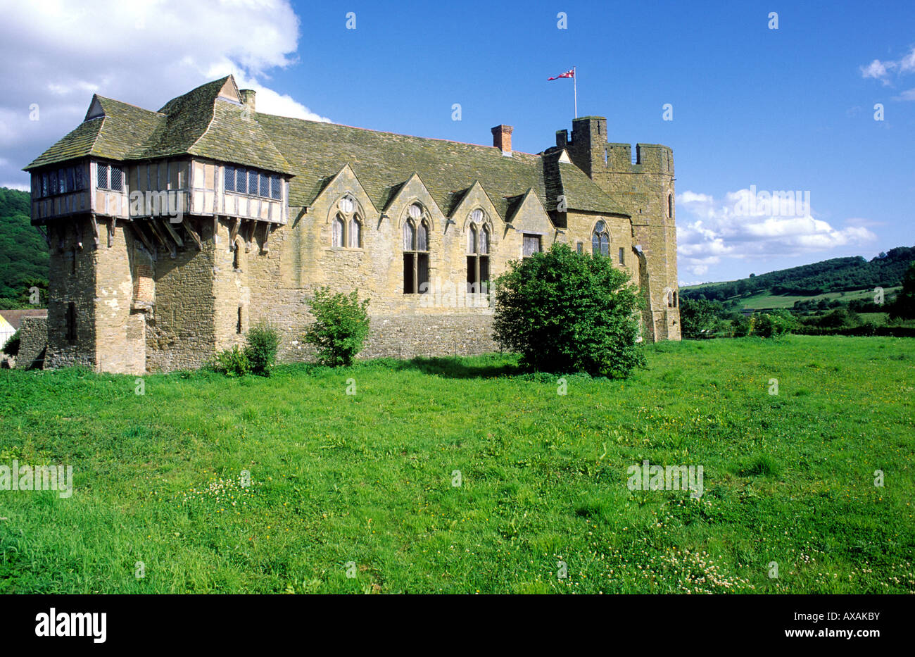 Stokesay Castle Shropshire England UK manoir médiéval historique histoire de l'architecture anglaise tourisme voyage Banque D'Images