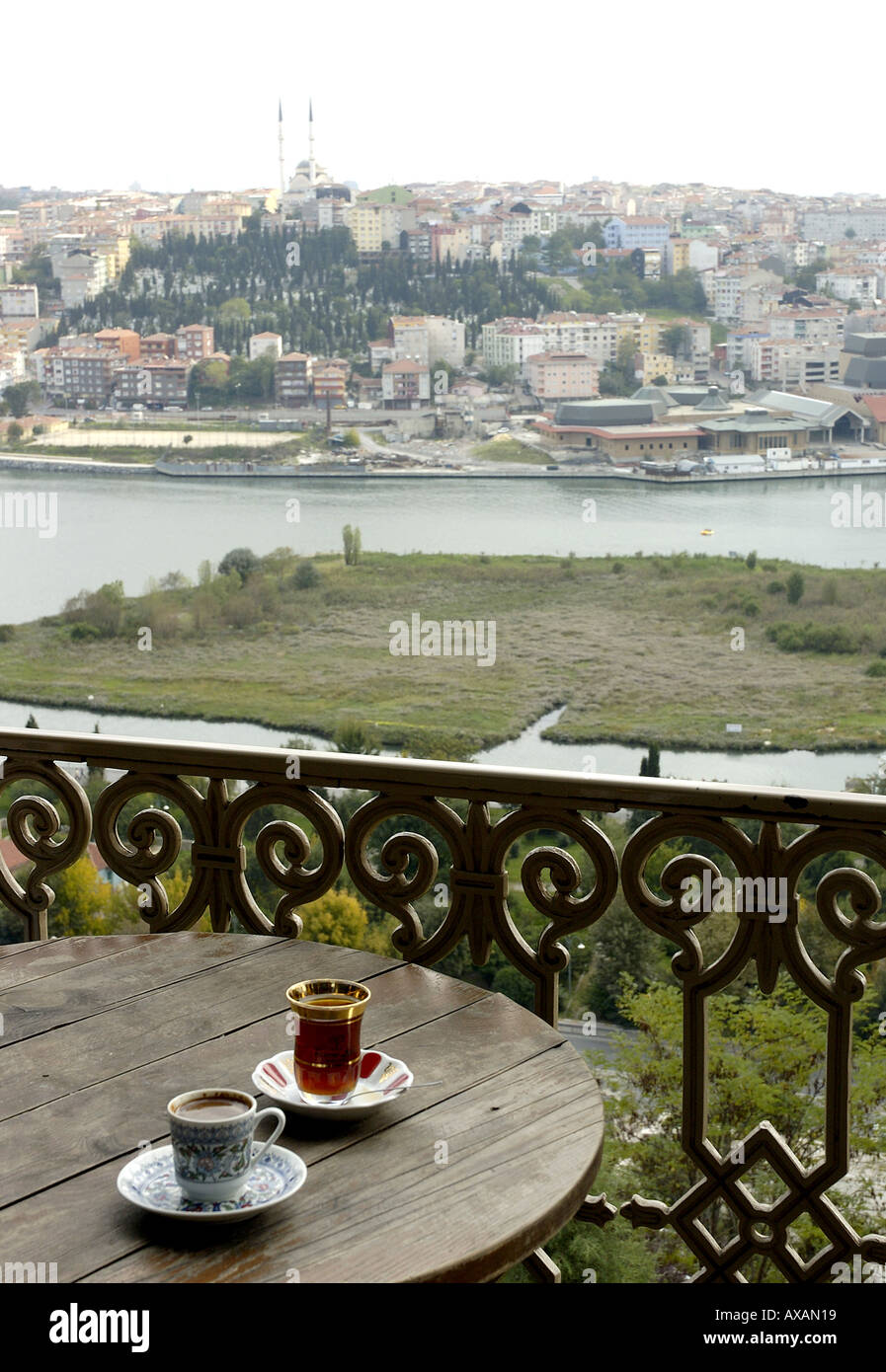 Café Pierre Loti corne d'View Istanbul Turquie Banque D'Images