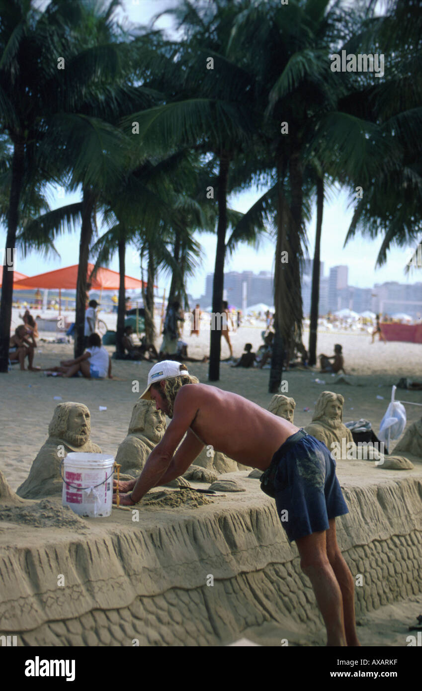 Strand Rio de Janeiro, Brésil Banque D'Images