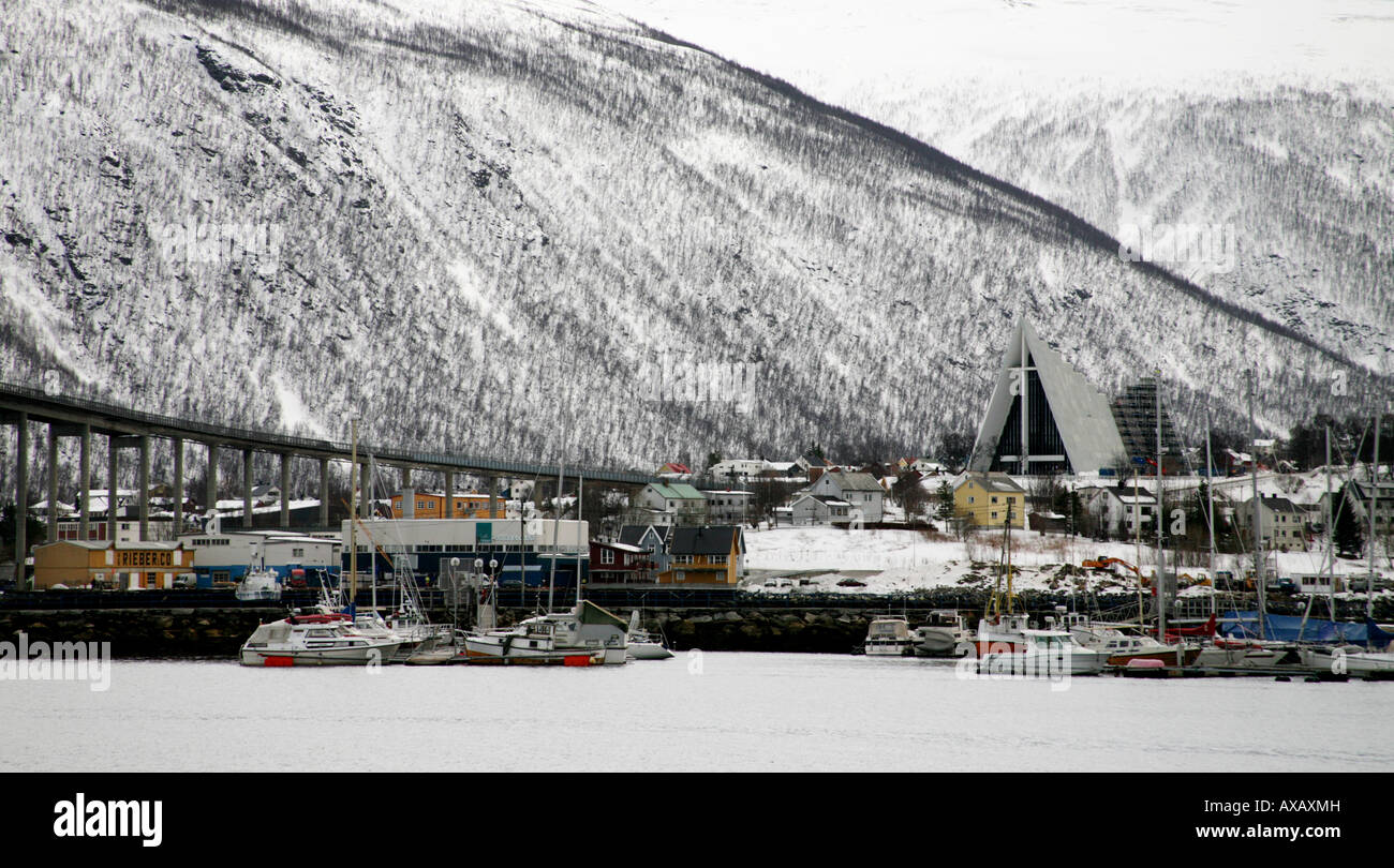 La Cathédrale arctique, Tromsdalen Kirke Banque D'Images