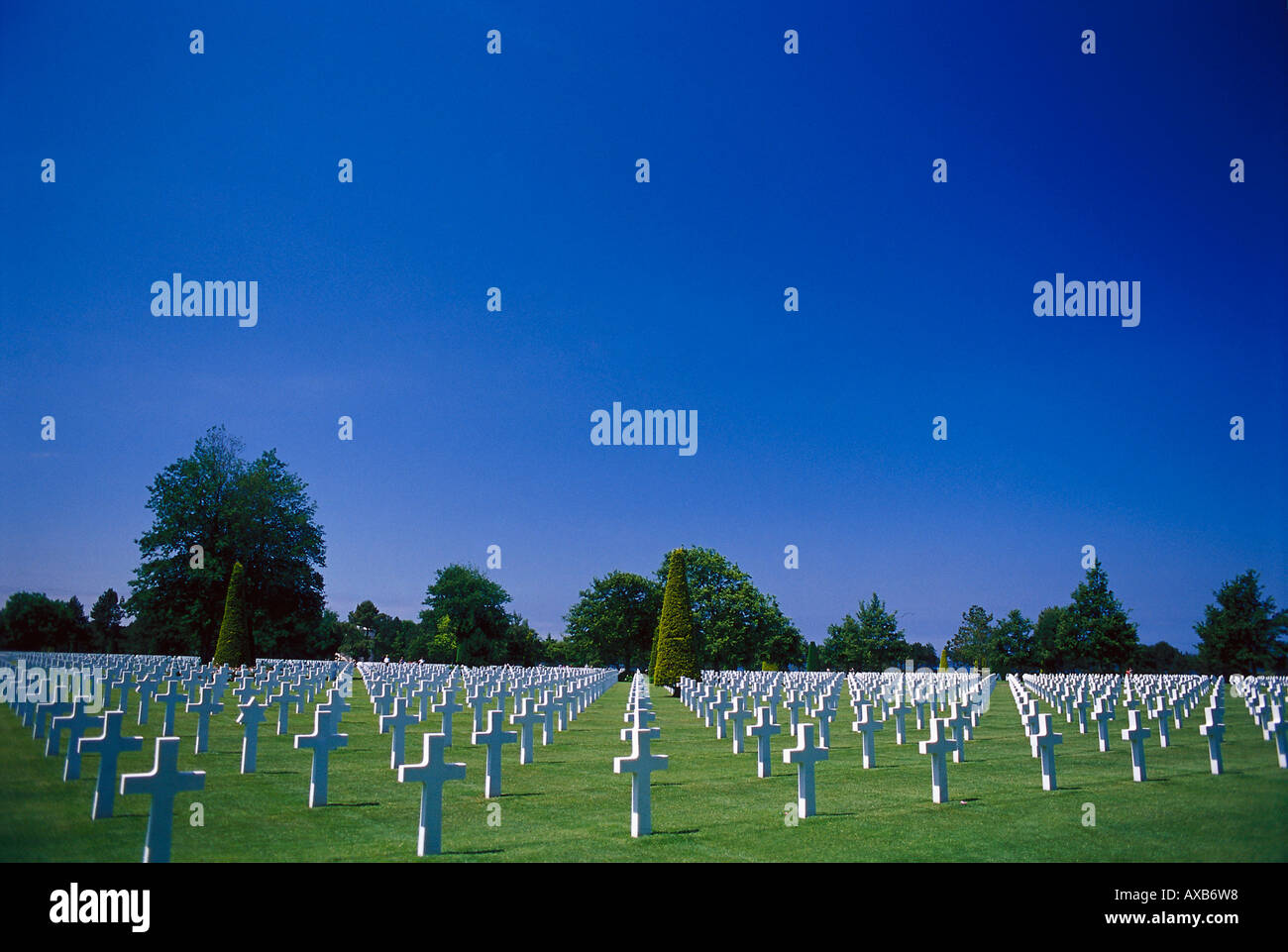 Cimetière militaire américain de Colleville-sur-Mer, Normandie, France Banque D'Images