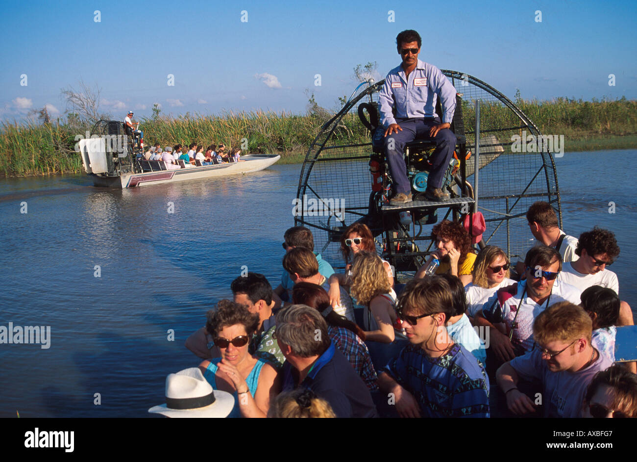 Ausflug, Propellerbootstour, parc national des Everglades en Floride, USA Banque D'Images