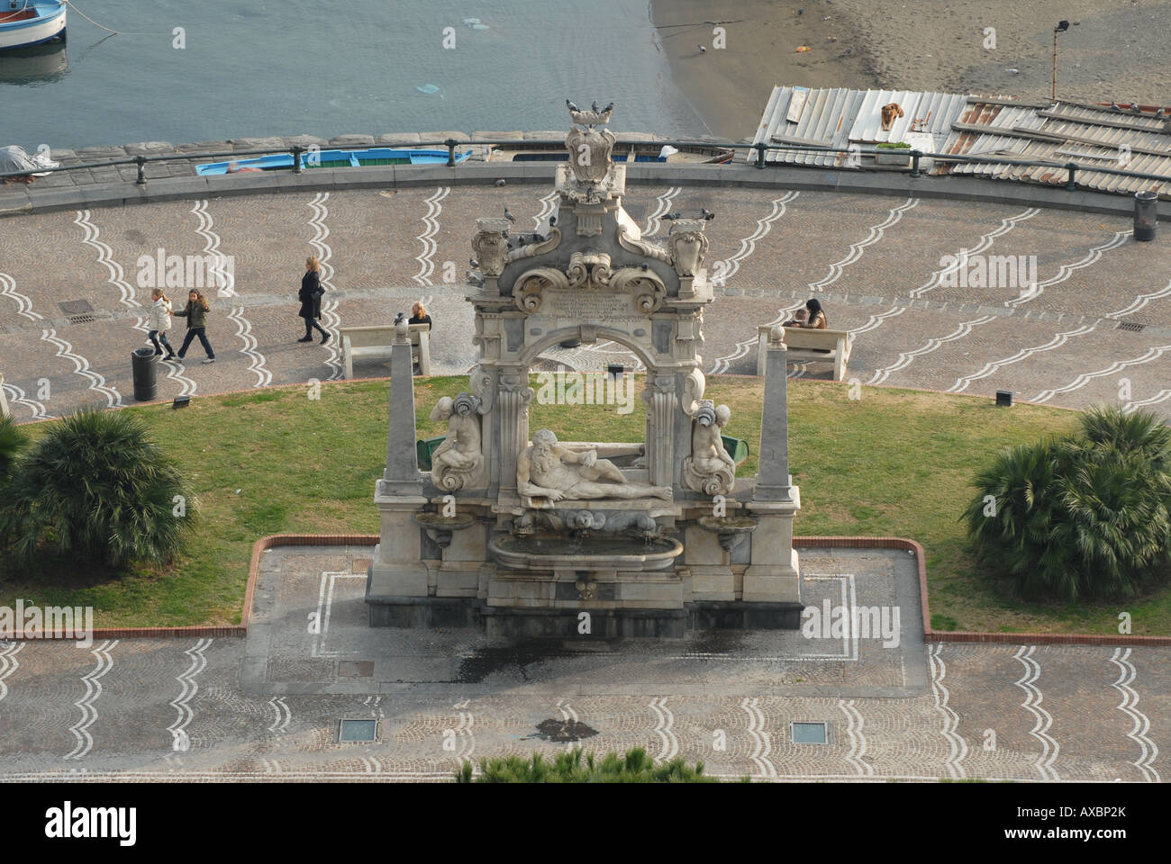 Sebeto fontaine ( o del Fonseca ) dans la région de Largo Marino di via Caracciolo - Posillipo Napoli Campania Italia - Europe Italie Naples Banque D'Images