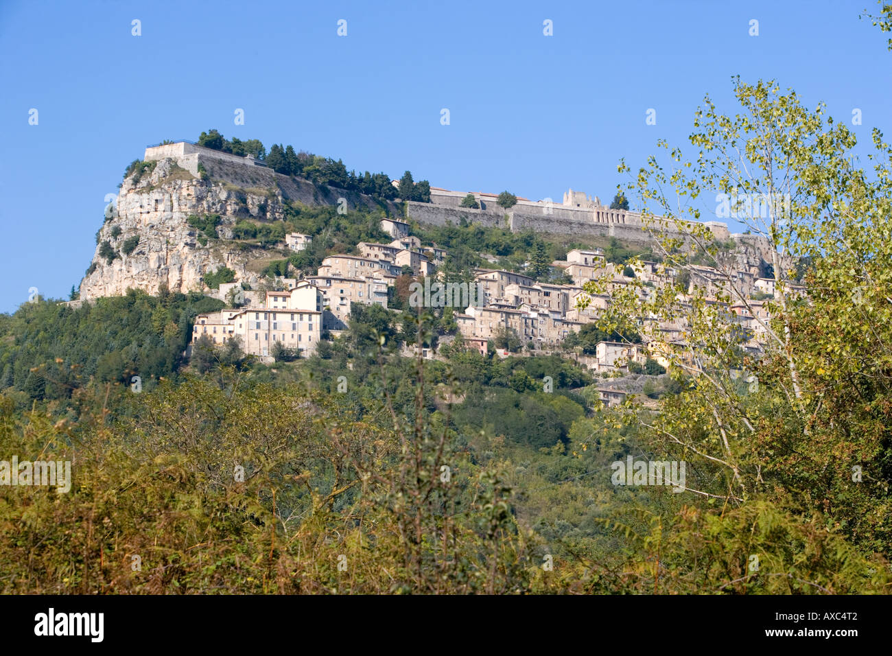 Civitella del Tronto hill town Abruzzes Italie Banque D'Images