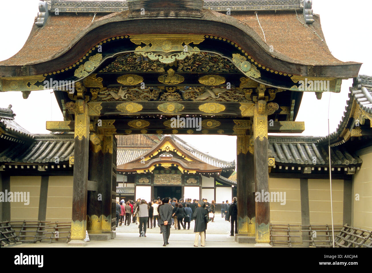 Le Japon, Kyoto, Château de Nijō, Karamon Gate Banque D'Images