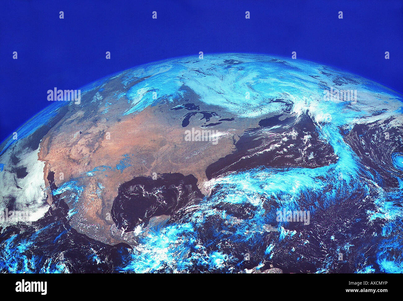 Image satellite de l'Amérique du Nord. Banque D'Images