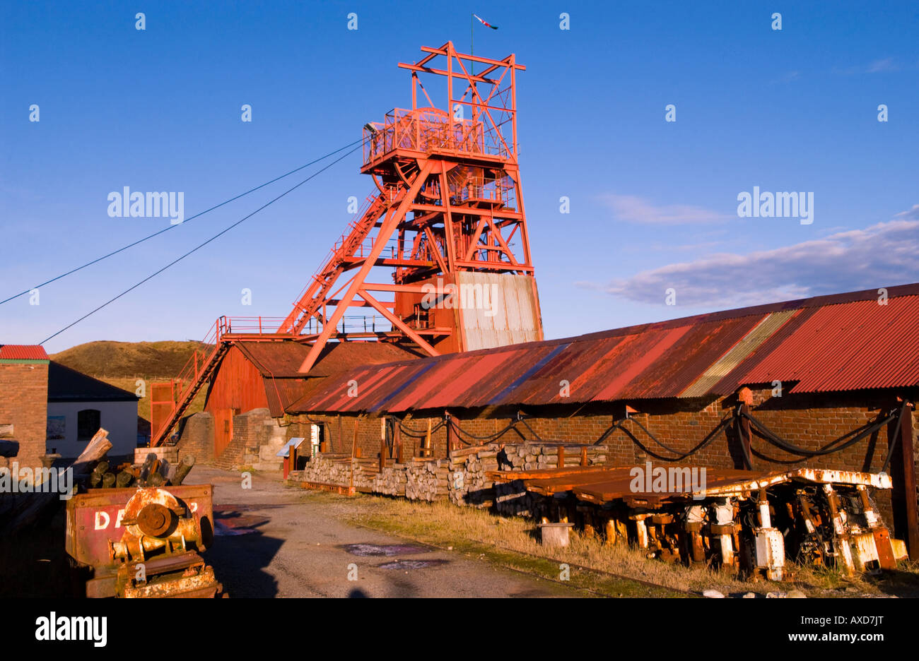 Une cour d'entreposage et de liquidation à Big Pit National Mining Museum Torfaen Blaenavon South Wales UK UE Banque D'Images