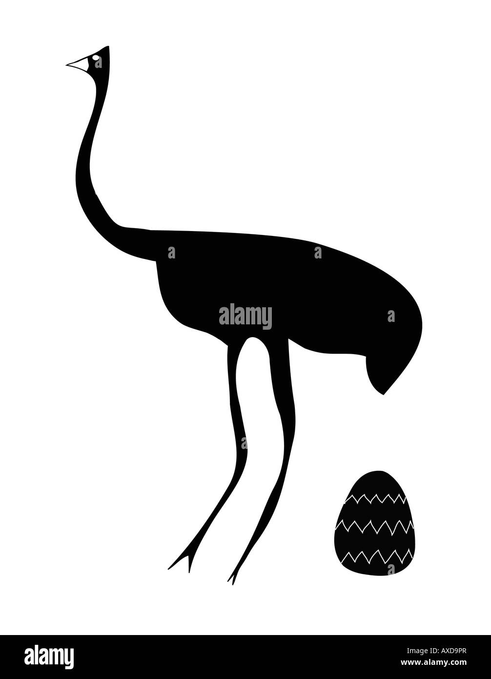 Grand birg - gros oeuf Banque D'Images