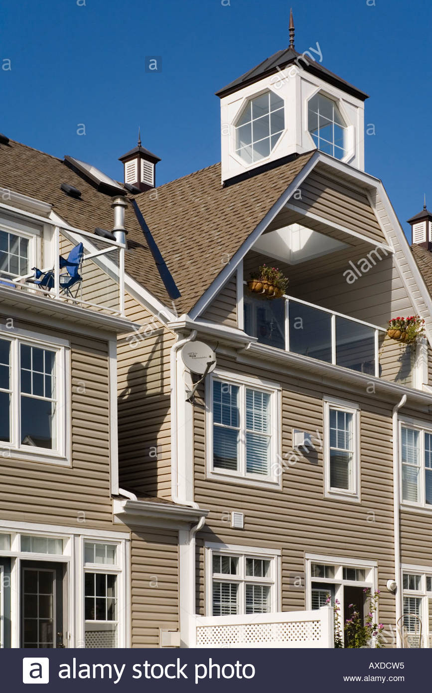 Village nautique des Grands Lacs appartements en copropriété un exemple de nouvel urbanisme à Pickering, Ontario Canada Banque D'Images