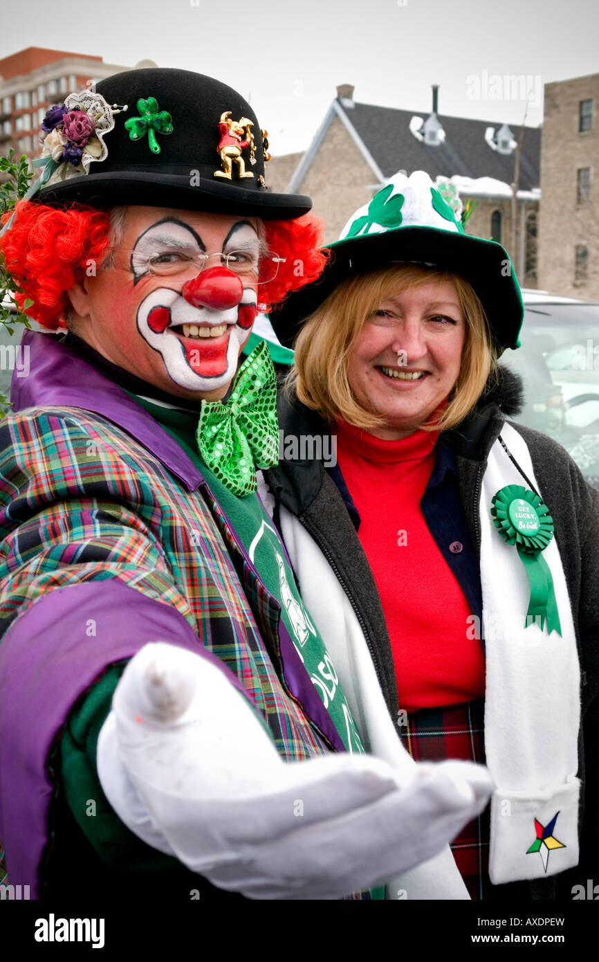 St Patrick's Day Parade le 16 mars 2008 à Montréal, Québec, Canada. Banque D'Images