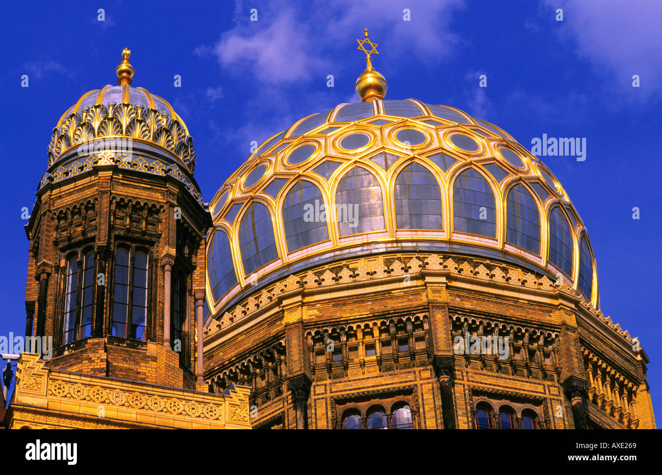 Dôme doré de Synagogue Oranienburger Strasse Berlin Allemagne Banque D'Images