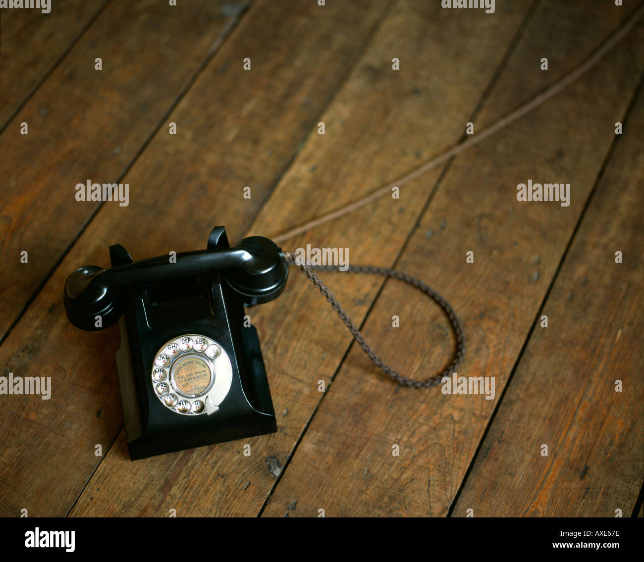 Ancien téléphone en bakélite Banque D'Images