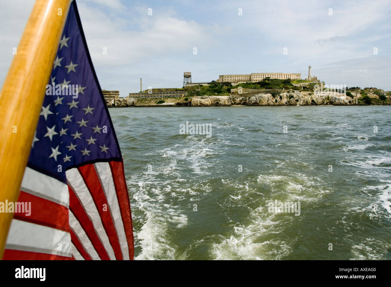 La Californie, San Francisco Bay, l'île d'Alcatraz Banque D'Images