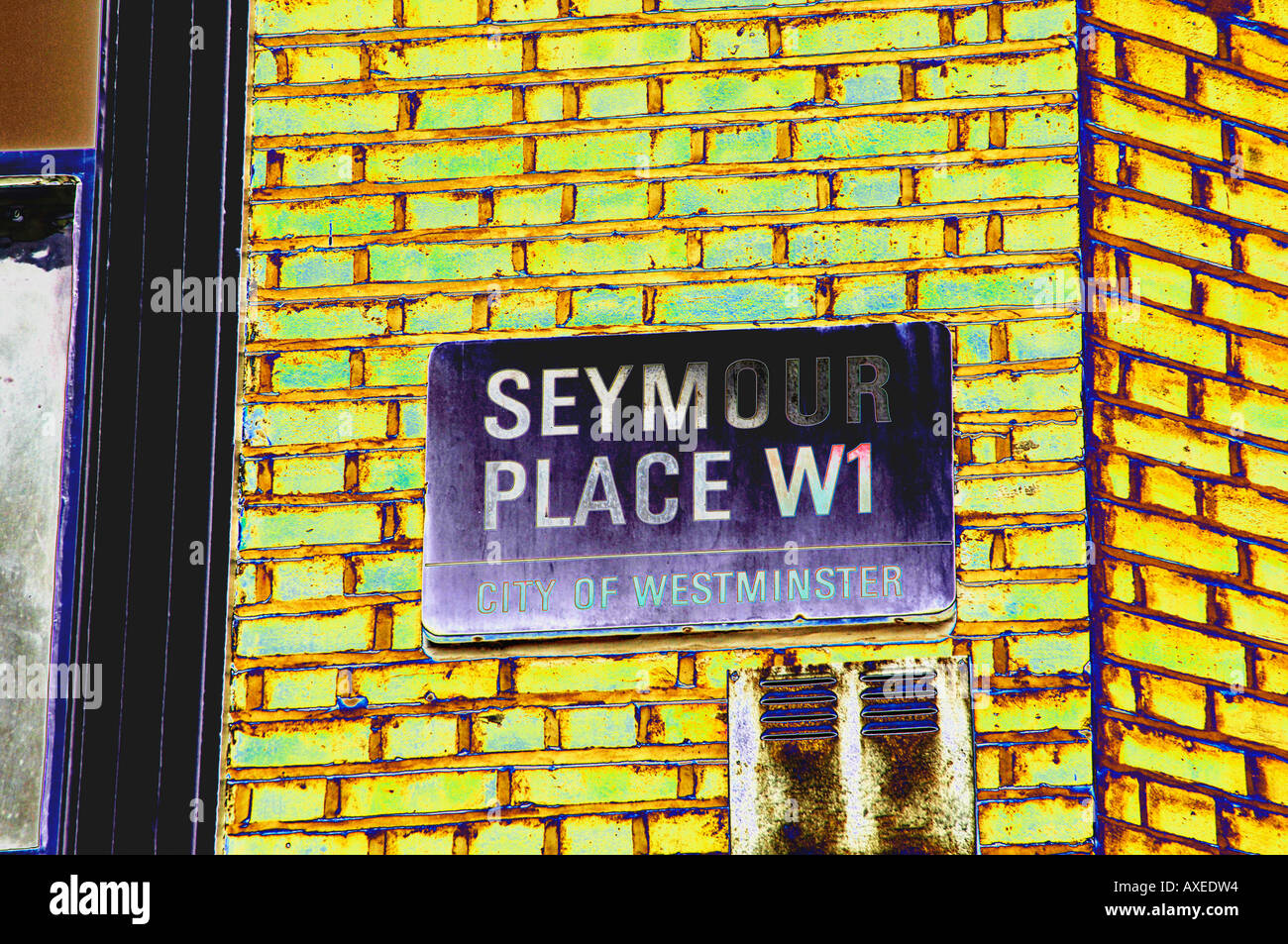 Rue , route ; sign;seymour place, w1 ; Londres, Angleterre, Royaume-Uni Banque D'Images