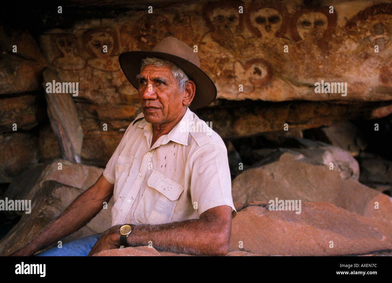 Site d'art aborigène Australie Kimberley Banque D'Images