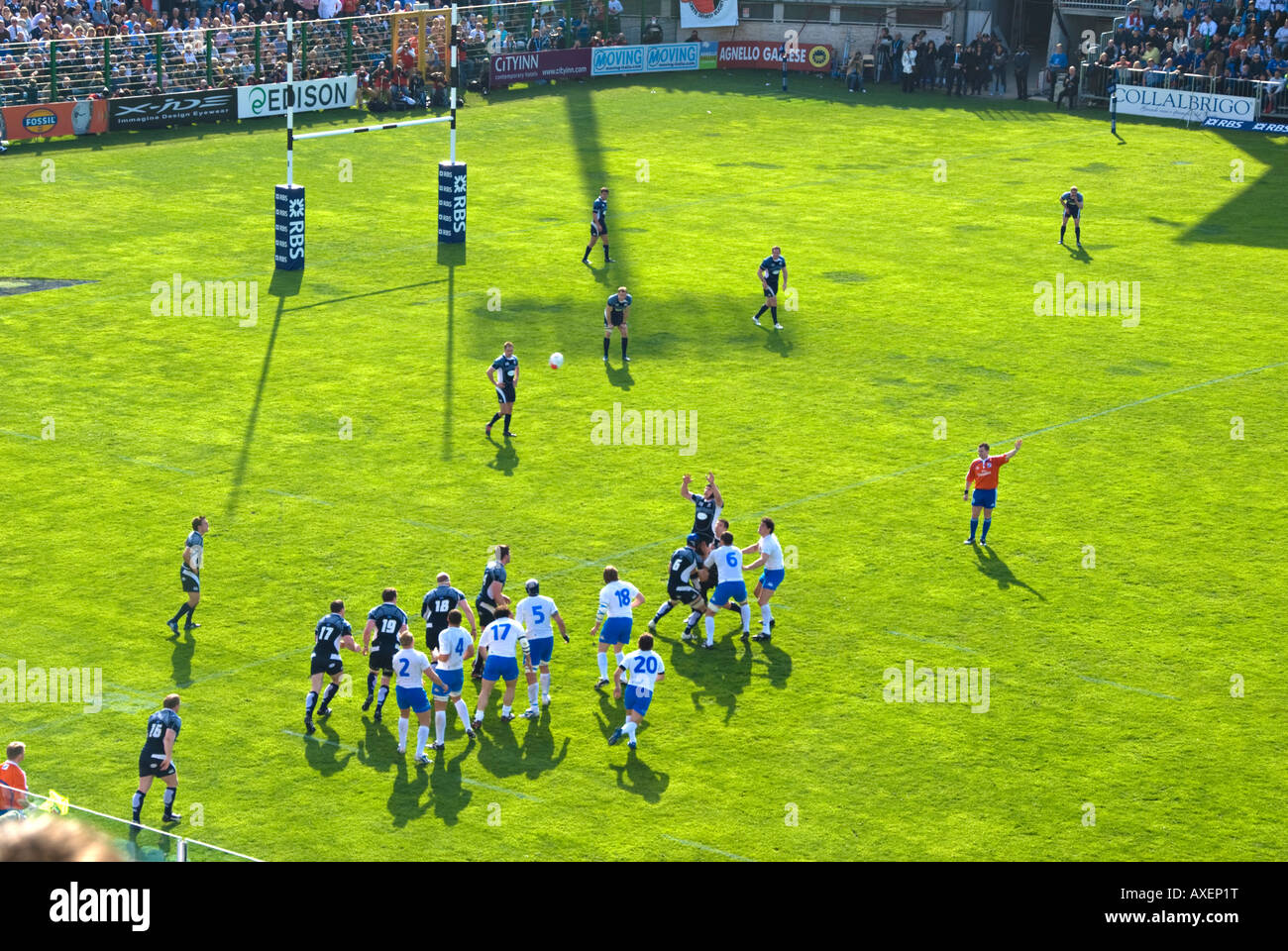 Jeter dans l'Écossais en 2008 Six Nations Rugby clash entre l'Ecosse et l'Italie au Stadio Flaminio à Rome. Banque D'Images