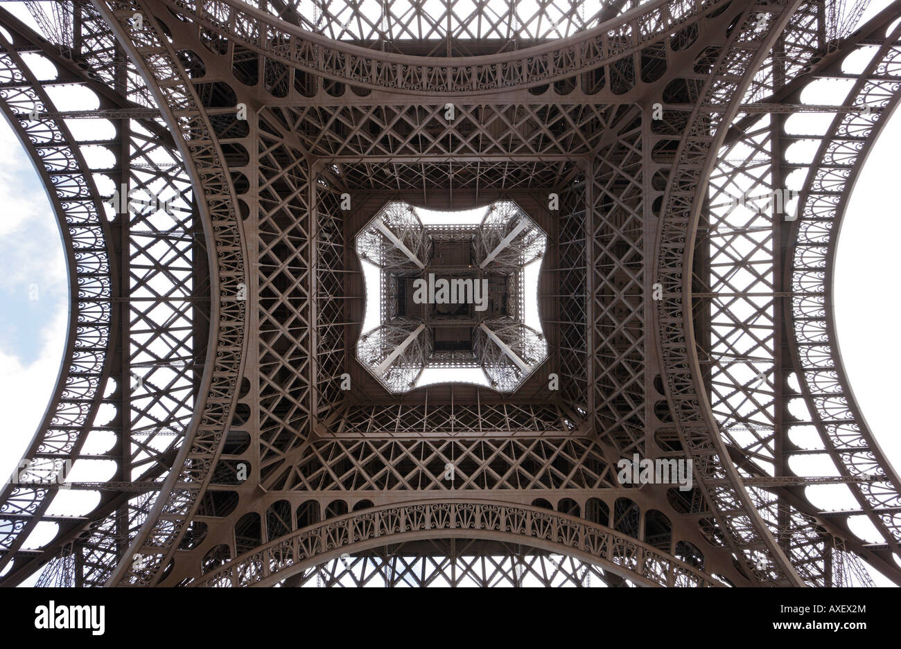 Paris, Tour Eiffel, Eiffelturm, Aufblick Banque D'Images