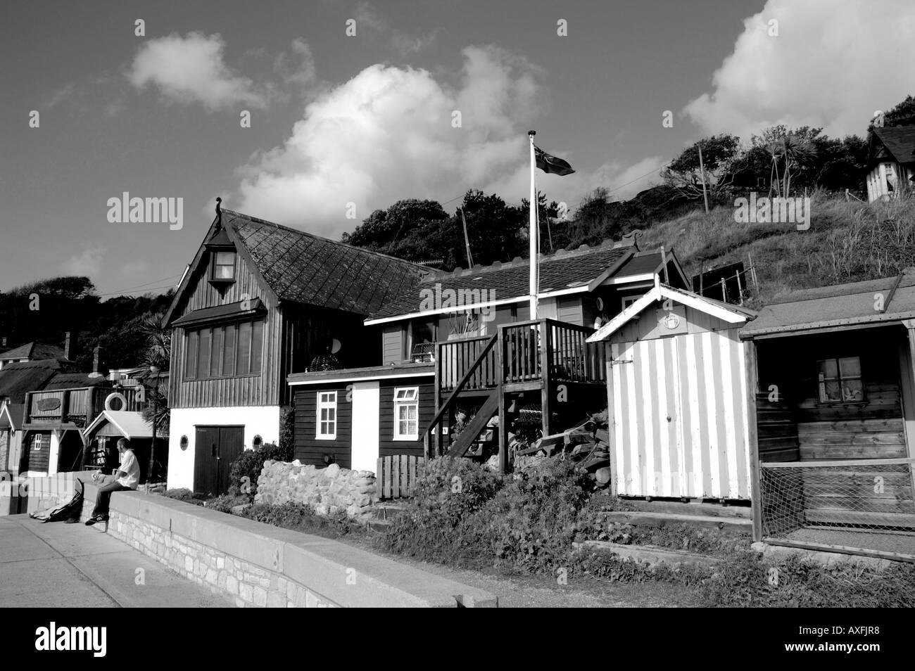 Bord de mer, Steephill Cove, Ventnor, Île de Wight, Angleterre, Royaume-Uni, GO. Banque D'Images Bord de mer, Steephill Cove, Ventnor, Île de Wight, Angleterre, Royaume-Uni, GO. Banque D'Images