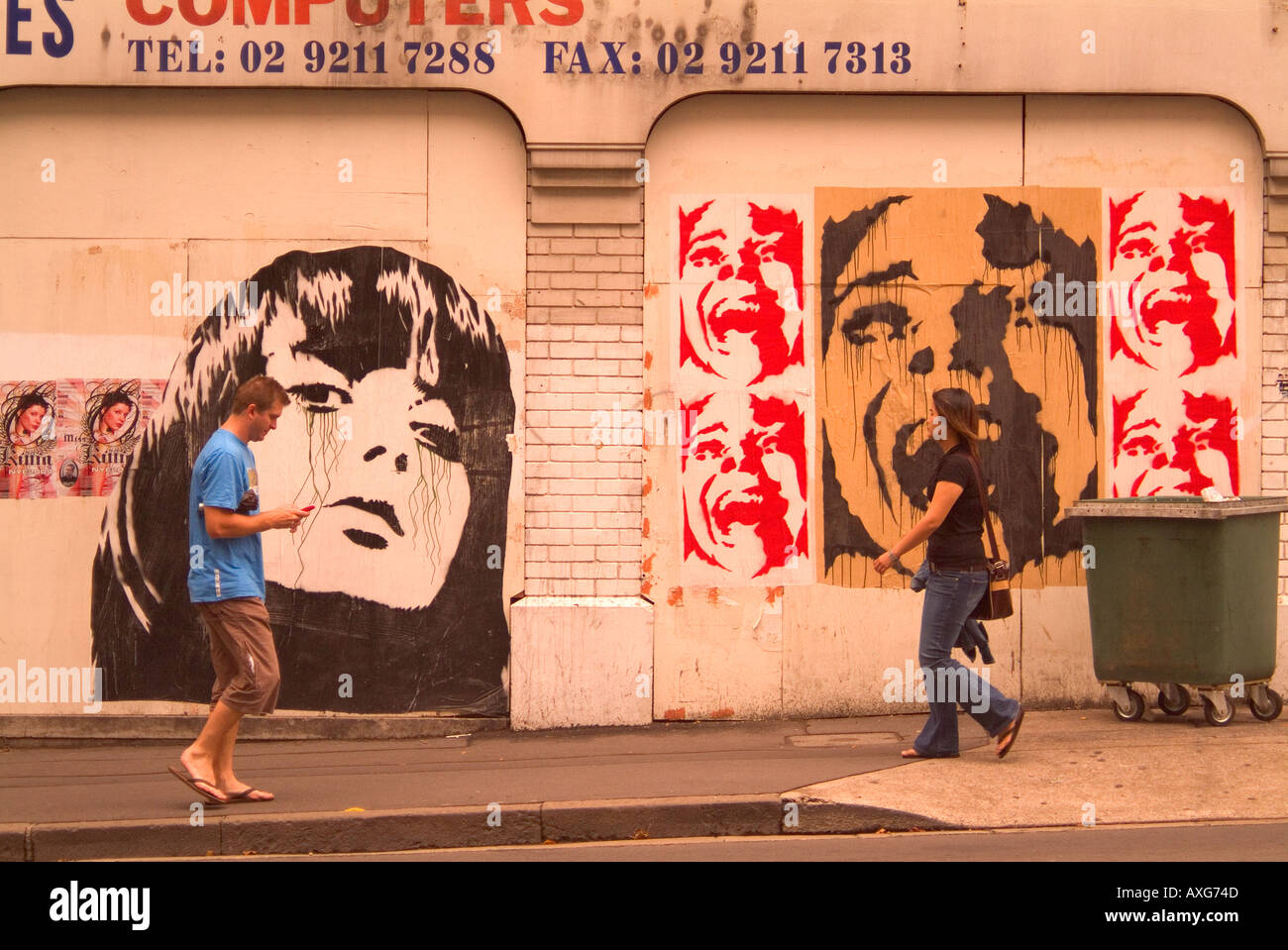 Scène de rue de Sydney de graffiti et l'art de mur Banque D'Images