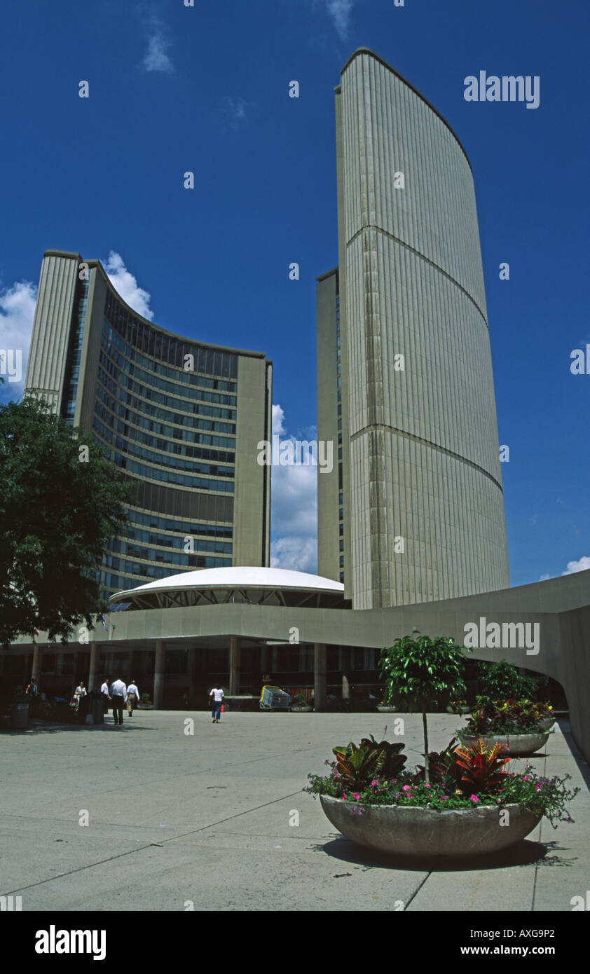 L'Hôtel de Ville de Toronto, Ontario, Canada, conçu par l'architecte finlandais Viljo Revell Banque D'Images