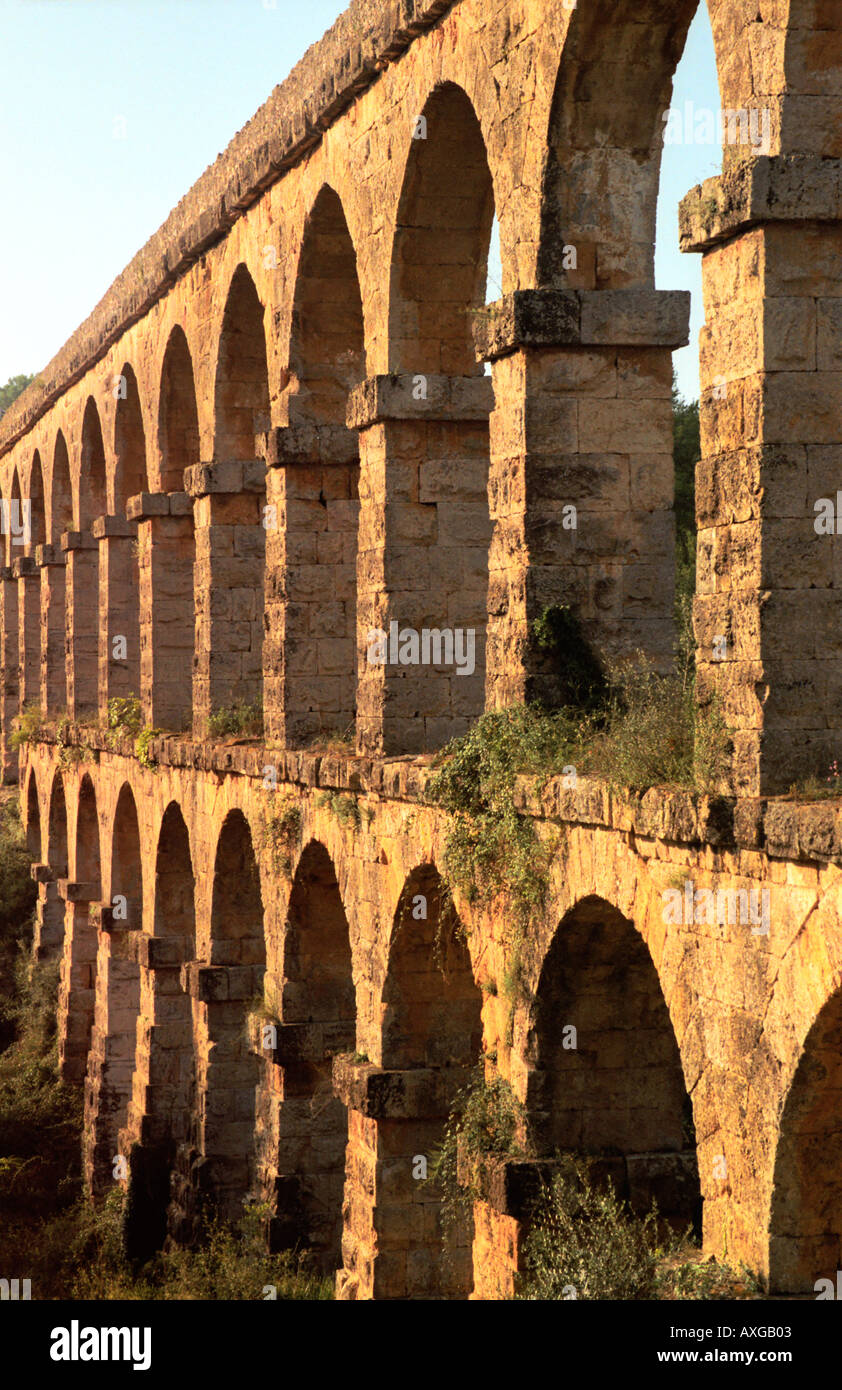 Aqueduc de las Ferreras près de Tarragone Catalogne Espagne Banque D'Images