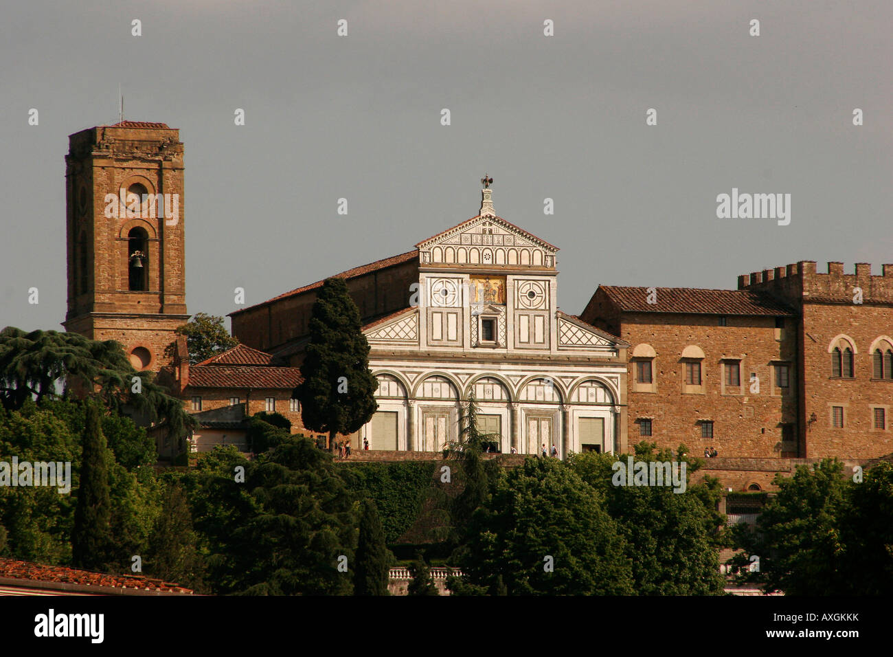 La basilique de San Miniato al Monte de Florence Italie Banque D'Images