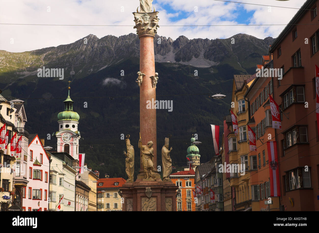 Herzog-Friedrich-Strasse, Innsbruck capitale du Tyrol Autriche Banque D'Images