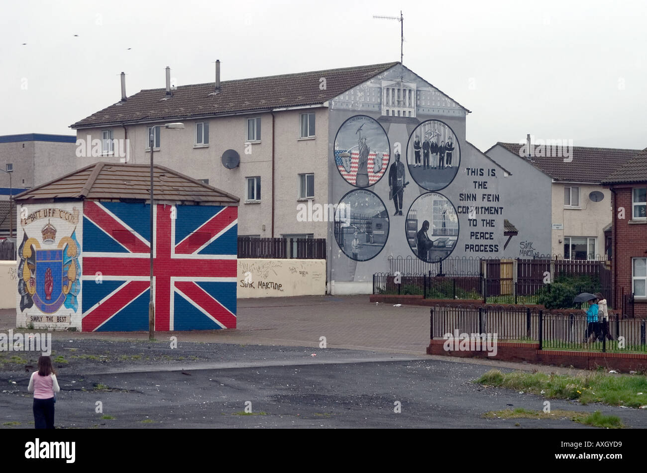 Peintures murales à Belfast en Irlande du Nord Banque D'Images