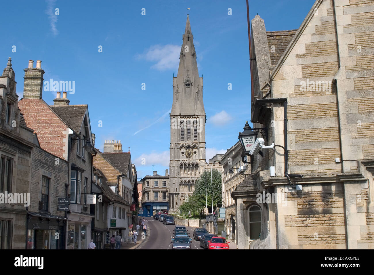 La ville de Stamford se trouve à 100 miles au nord de Londres Banque D'Images