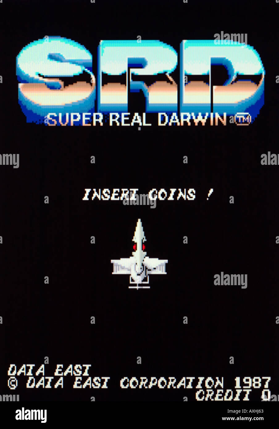 Super Real Darwin Data est SRD Corp 1987 capture d'écran du jeu vidéo d'arcade Vintage - EDITO UTILISEZ UNIQUEMENT Banque D'Images