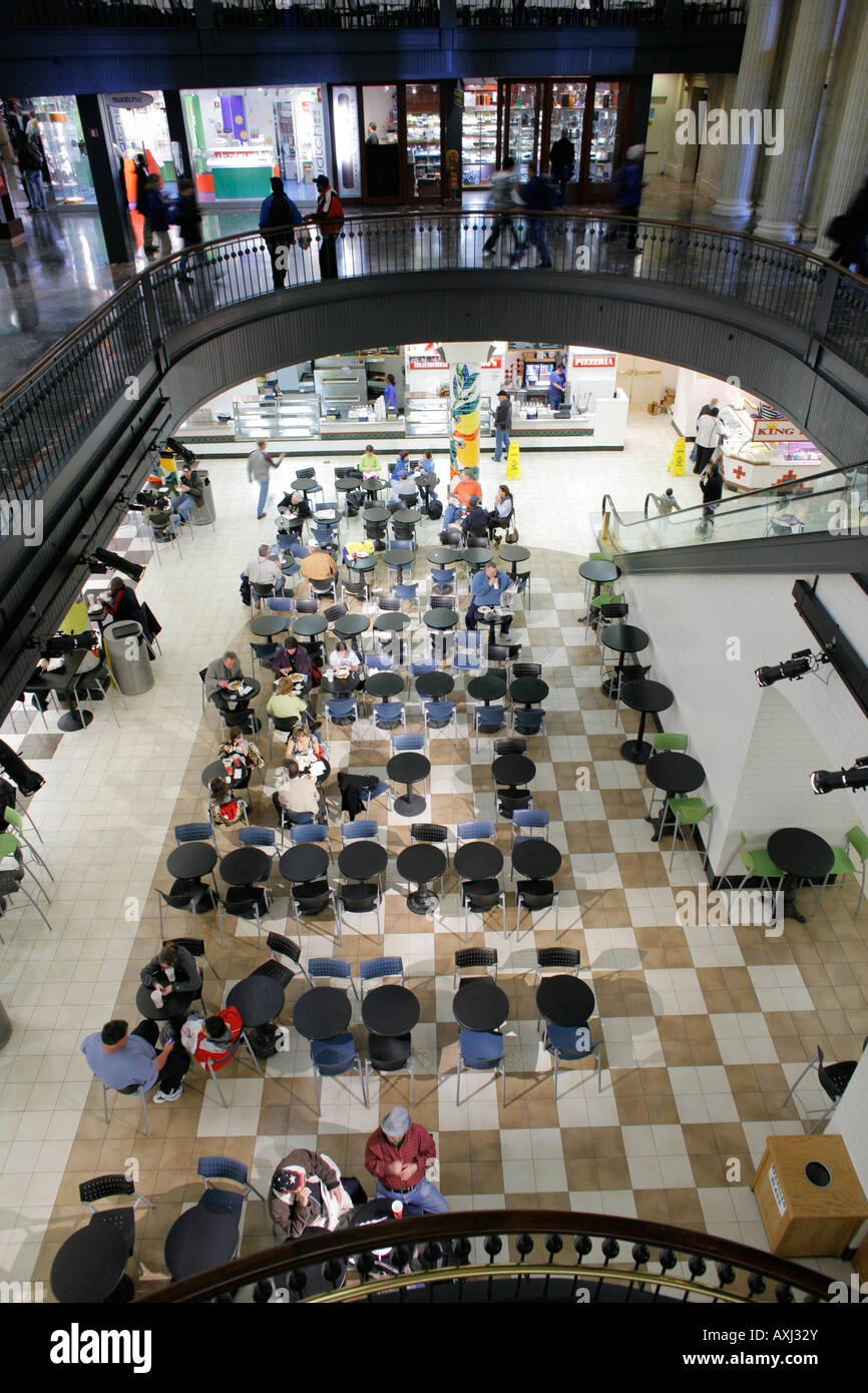 Intérieur de la gare Union, de restauration, de la gare, Washington DC, USA Banque D'Images