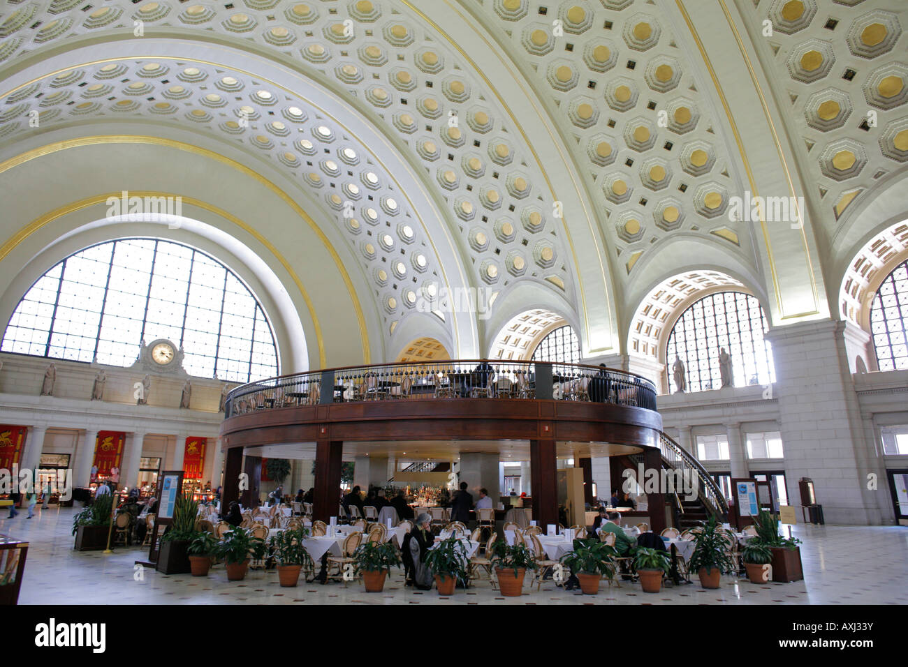 Intérieur de l'Union Station, la gare, Washington DC, USA Banque D'Images