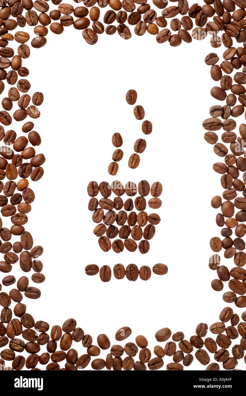 Châssis et des grains de café Banque D'Images