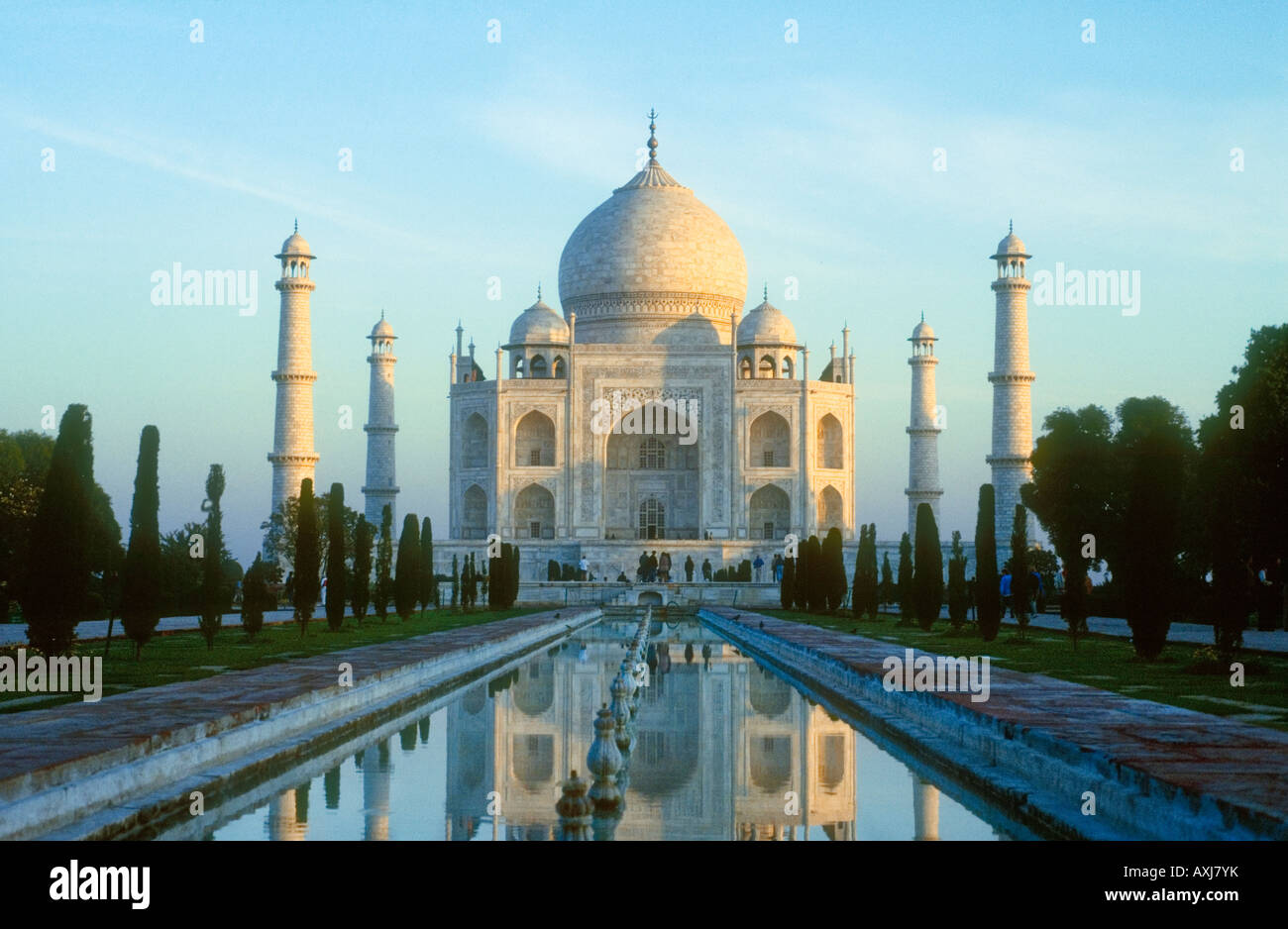Taj Mahal Agra Inde à l'aube Banque D'Images