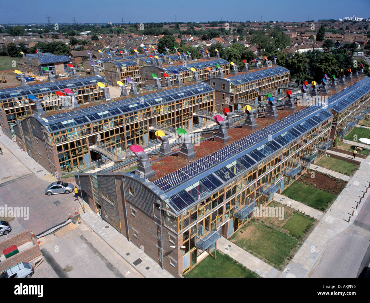 BEDZED BEDDINGTON ZERO ENERGY DEVELOPMENT Banque D'Images, Photo Stock