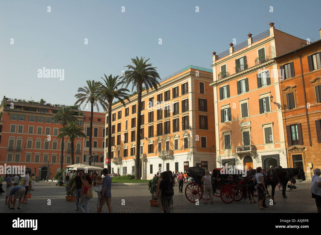 Square à côté de la place d'Espagne (Piazza Spagna) Rome Italie Banque D'Images