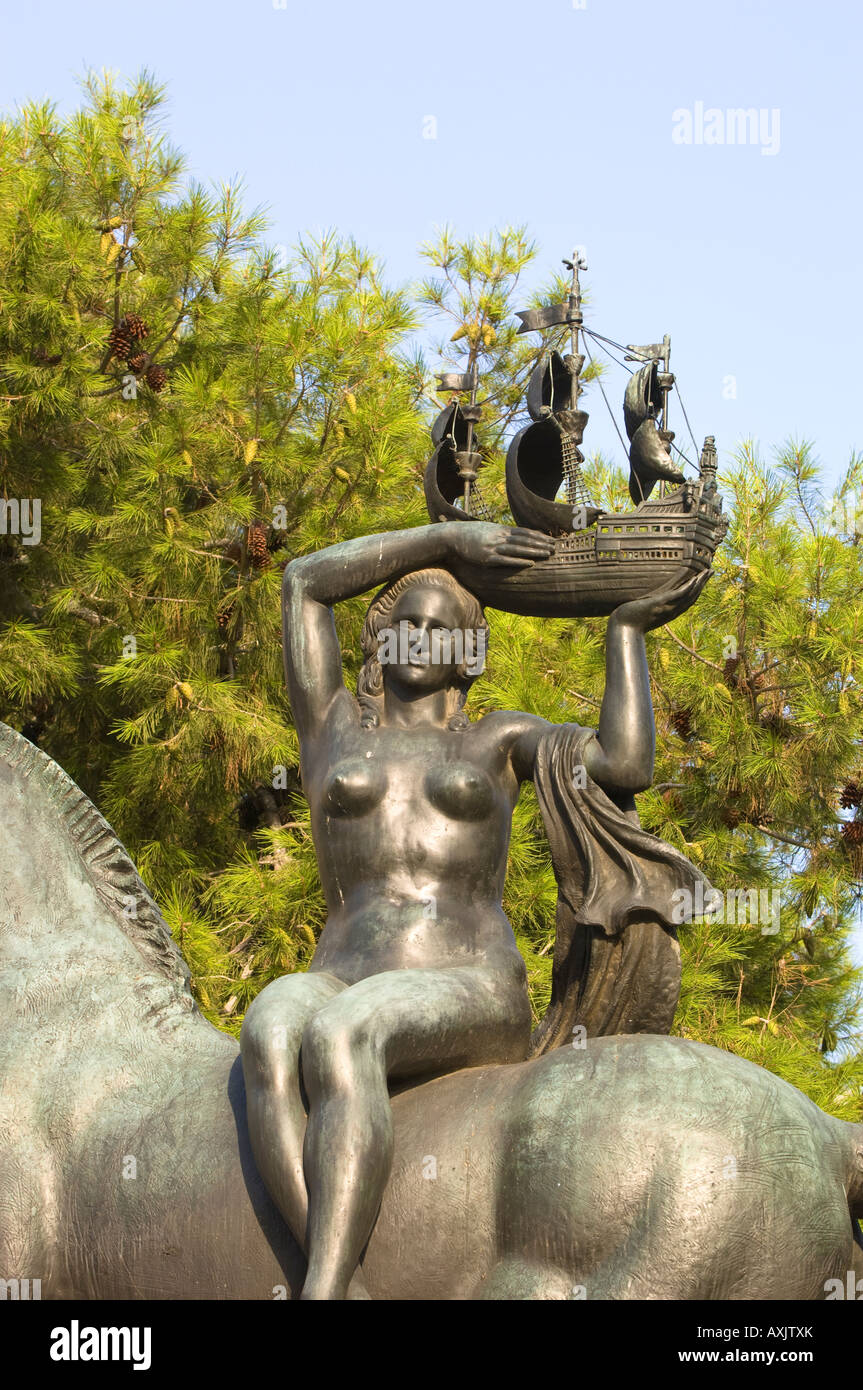 Placa de Catalunya Catalunya Barcelone Espagne Banque D'Images