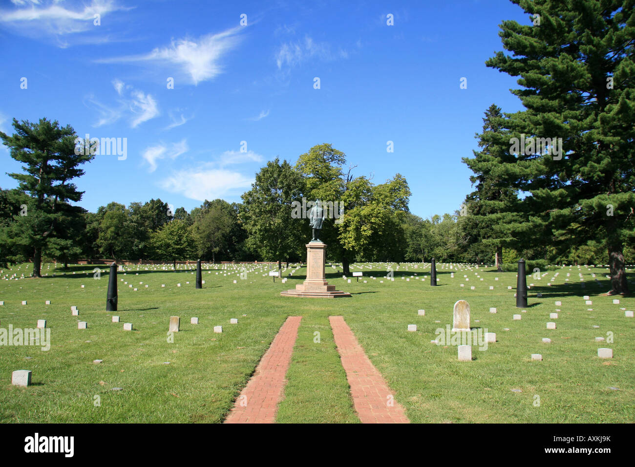 Le Humphreys, Monument Cimetière National Fredericksburg sur Marye's Heights, Fredericksburg, Virginia. Banque D'Images