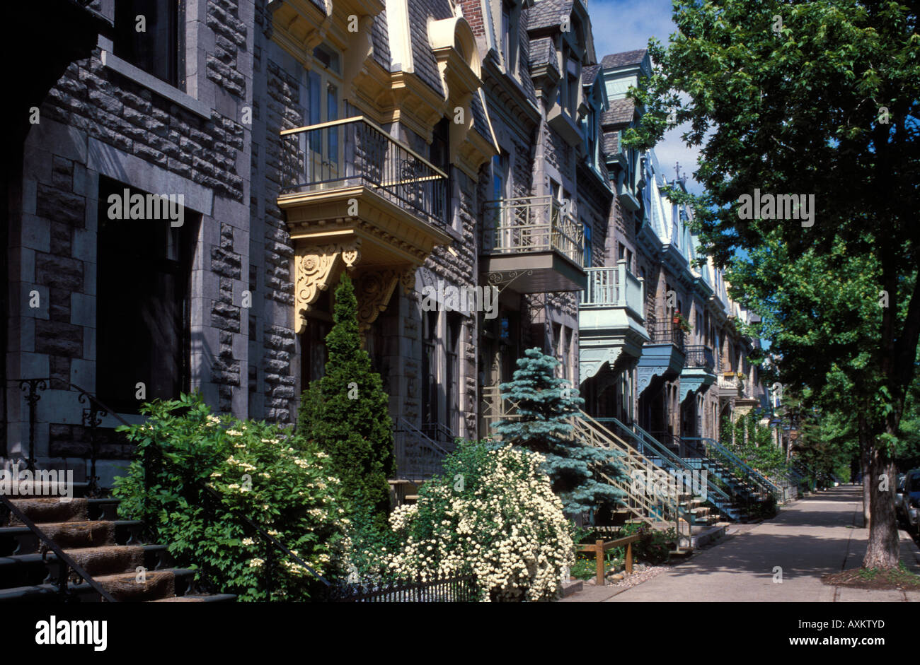 Montréal Québec Canada logement typique dans le quartier du Plateau