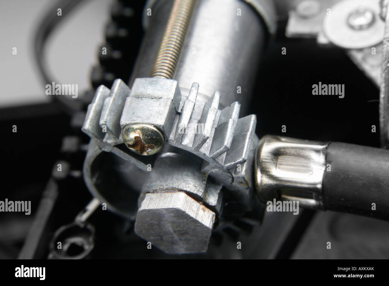 Petit cylindre de compresseur d'air et la tête avec clapet antiretour Banque D'Images