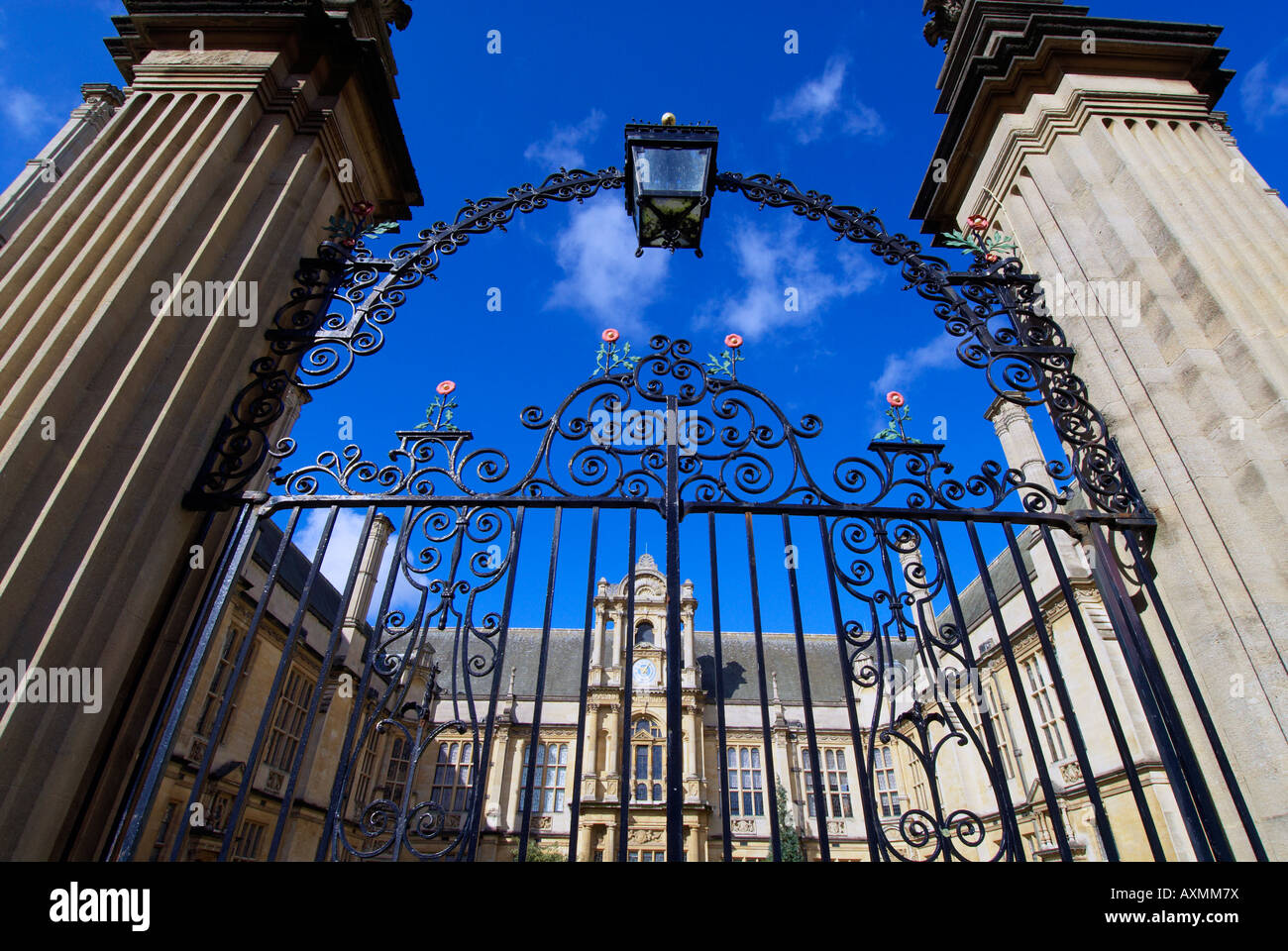 Portes d'entrée de l'examen dans les écoles Merton Street, Oxford, Angleterre Banque D'Images