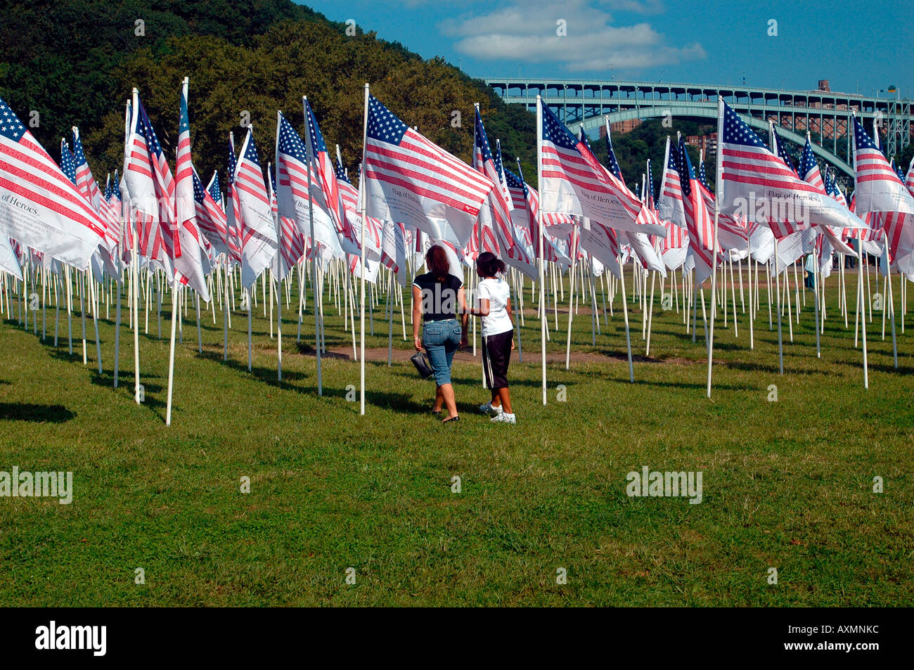 9/11 Memorial Field à Inwood Hill Park dans Upper Manhattan Banque D'Images